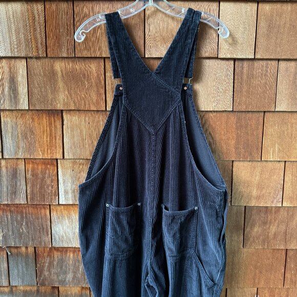 EUC Old Navy Midnight Navy Blue Corduroy Overalls in Women's 16 - Picture 8 of 15